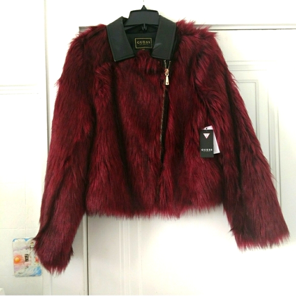 Guess Jackets & Blazers - Guess Jacket faux fur Large